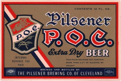 1948 Pilsener P.O.C. Beer 12oz OH47-15Vrr - Cleveland, Ohio