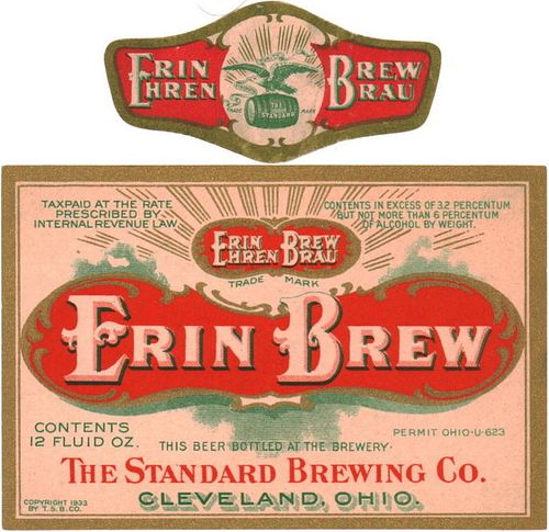1935 Erin Brew Beer 12oz OH48-06 - Cleveland, Ohio