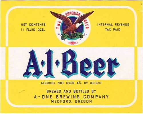 1942 A-1-Beer 11oz - Medford, Oregon