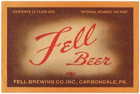 1948 Fell Beer 12oz PA19-10 - Carbondale, Pennsylvania