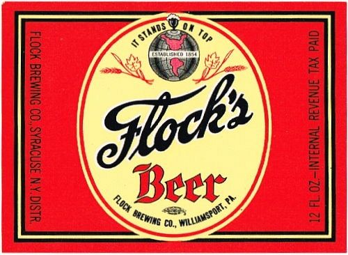 1941 Flock's Beer 12oz PA126-04V - Williamsport, Pennsylvania