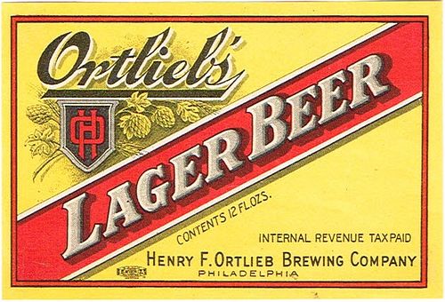 1946 Ortlieb's Lager Beer 12oz PA80-07 - Philadelphia, Pennsylvania