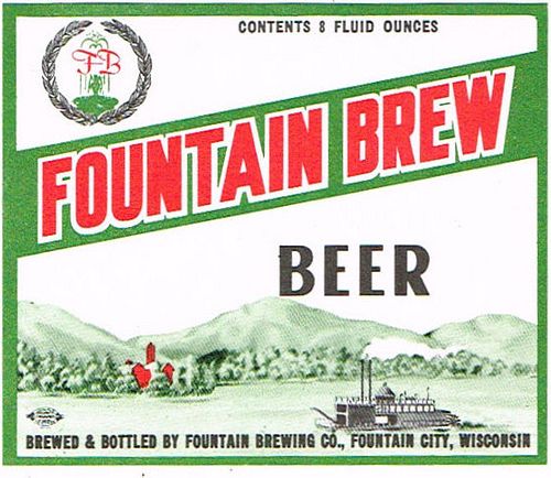 1953 Fountain Brew Beer 8oz - Fountain City, Wisconsin