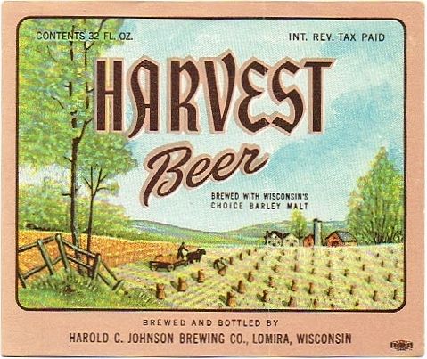 1946 Harvest Beer 32oz One Quart 230-33 - Lomira, Wisconsin