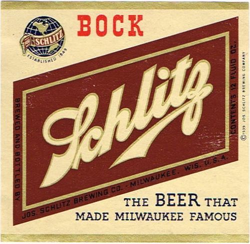 1941 Schlitz Beer 12oz WI316-102V - Milwaukee, Wisconsin