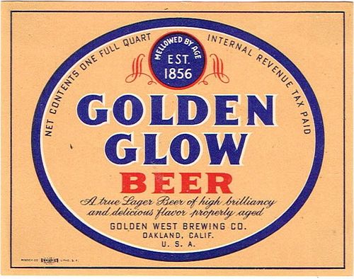 1942 Golden Glow Beer 32oz One Quart WS25-07V - Oakland, California