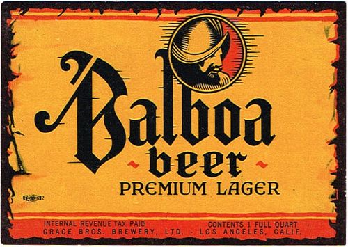 1945 Balboa Beer 32oz One Quart WS11-22V - Los Angeles, California