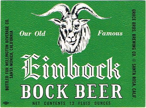1964 Einbock Bock Beer 12oz - Santa Rosa, California