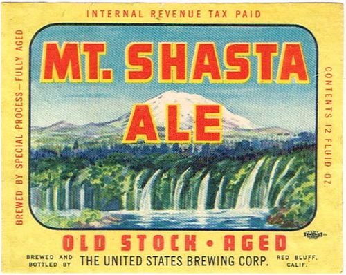 1942 Mt. Shasta Ale 12oz WS27-12 - Red Bluff, California