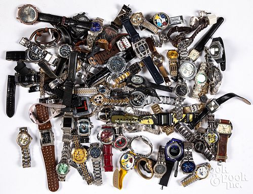 Large group of wristwatches.