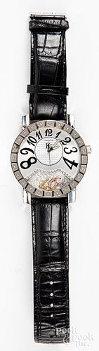 Techno Com wristwatch with diamond encrusted bezel
