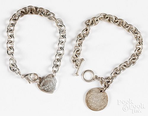 Two Tiffany & Co. sterling silver bracelets, 2ozt.