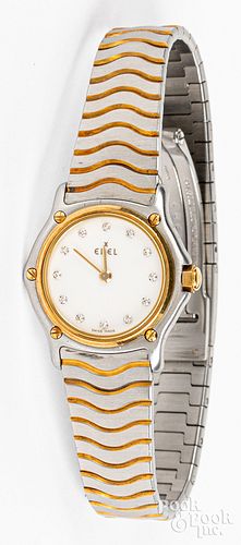 Ebel ladies wristwatch with 18K gold bezel.