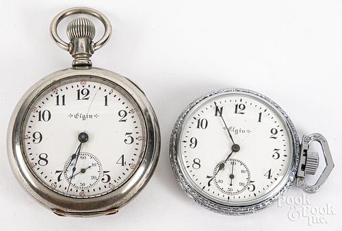 Two Elgin pocket watches.
