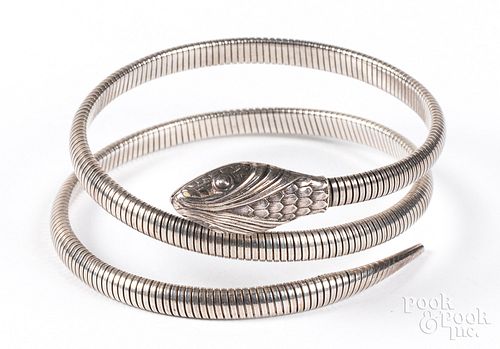 Forstner sterling silver snake bracelet.