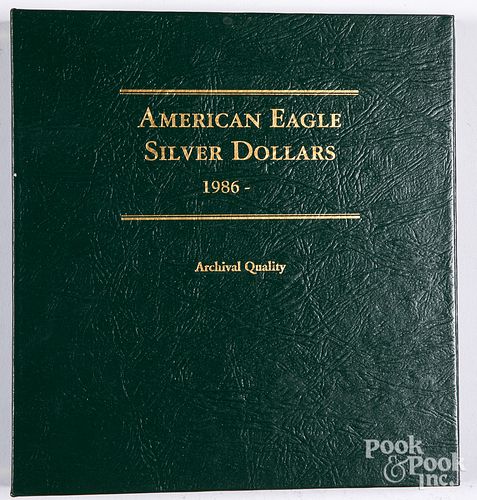 Twenty-three American Eagle 1ozt fine silver coins