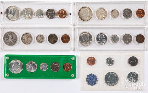 US coin sets, to include three 1964, etc.