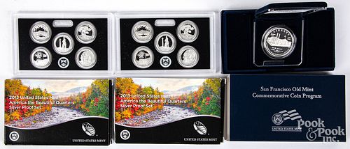Two 2013 America the Beautiful silver proof sets