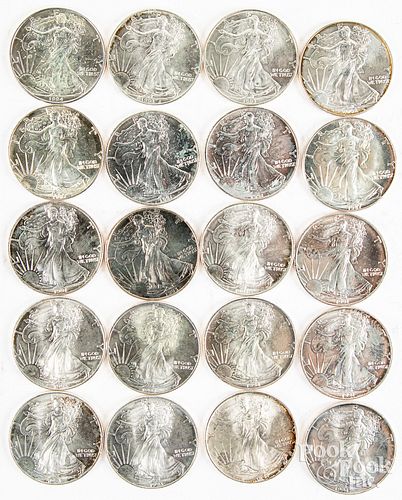 Twenty Liberty Eagle 1ozt fine silver coins.