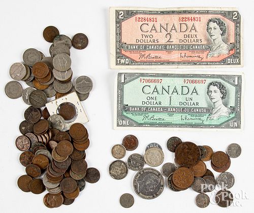 US and foreign coins and currency.