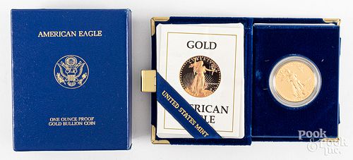 American Eagle 1ozt fine gold coin.