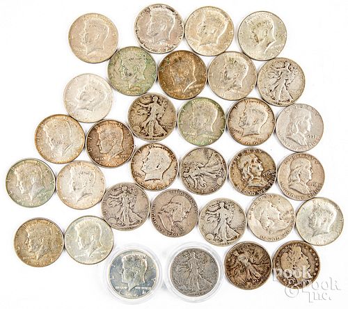 1965-1970 Kennedy silver half dollars, etc.