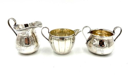 Group of Sterling Silver Sugar and Creamers