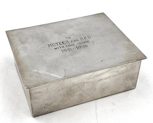 Tiffany Sterling Silver Cigarette Box
