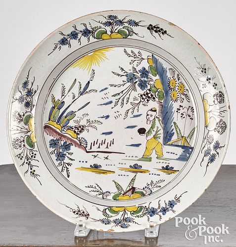 Delft charger, mid 18th c.