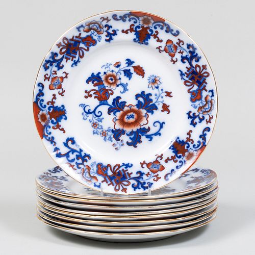 Set of Nine Doulton Burslem Dinner Plates in the 'Nanking' Pattern
