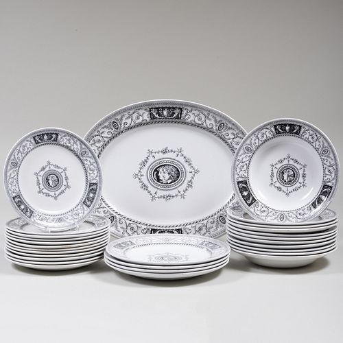 Set of Minton Transfer Printed Part Dinner Service in the 'Clare' Pattern
