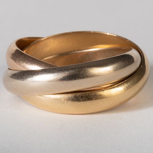 Cartier 18k Tri-Color Gold Trinity Ring