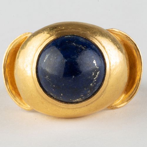22k Gold and Lapis Ring