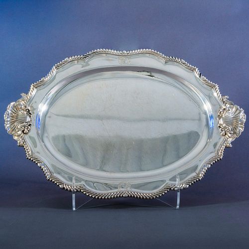 George IV Silver Armorial Meat Platter