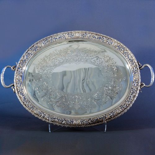 Victorian Silver Two Handled Tray