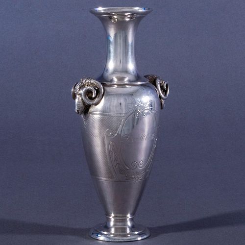 American Gorham Coin Silver Vase