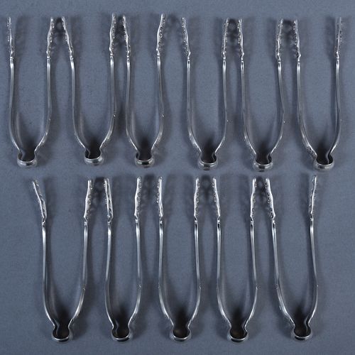Set of Eleven Tiffany & Co. Silver Asparagus Tongs