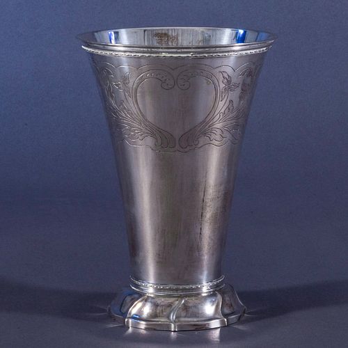 Swedish Gustaf V Silver Beaker Vase