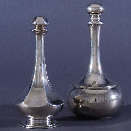 Two American Silver Scent Bottles