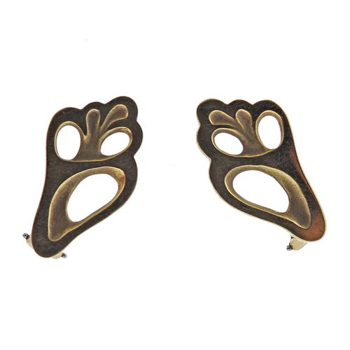Tiffany & Co Gold Leaf Earrings