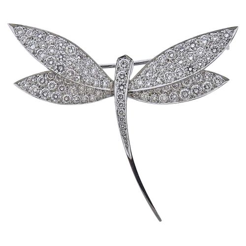Van Cleef & Arpels Diamond Gold Dragonfly Brooch