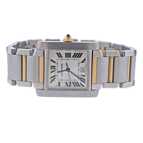 Cartier Tank Francaise Two Tone Automatic Men's Watch 2302