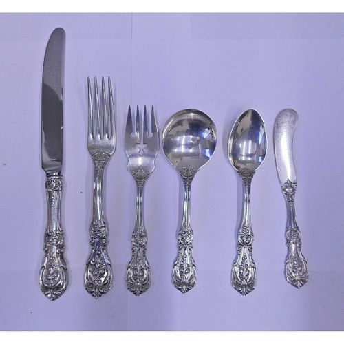 Reed & Barton Francis I Sterling Silver Flatware Set Serving for 12 73pc
