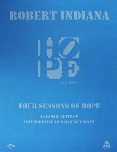 Robert Indiana - Four Seasons of Hope Portfolio Cover (Blue)