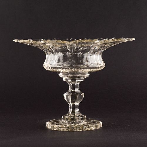 Fine Footed Glass Comport, Mid 19th Century