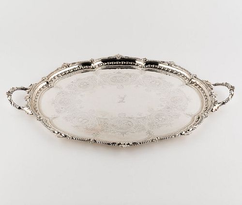 Silver Plated Tray, 19th Century