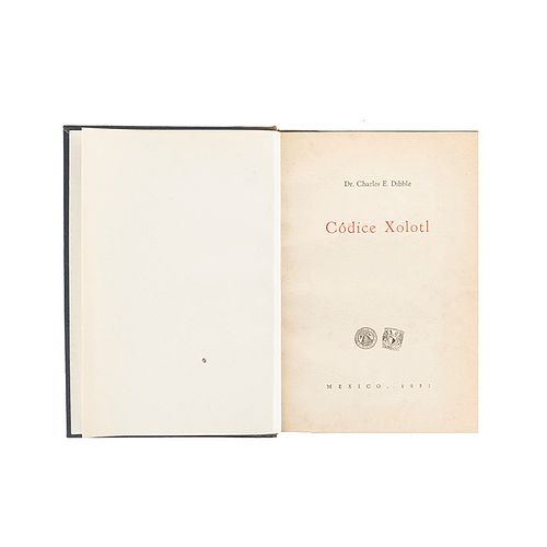 Dibble, Charles E. Códice Xolotl. México: University of Utha - UNAM, 1951. 18 láminas plegadas. Ejemplar No. 57.