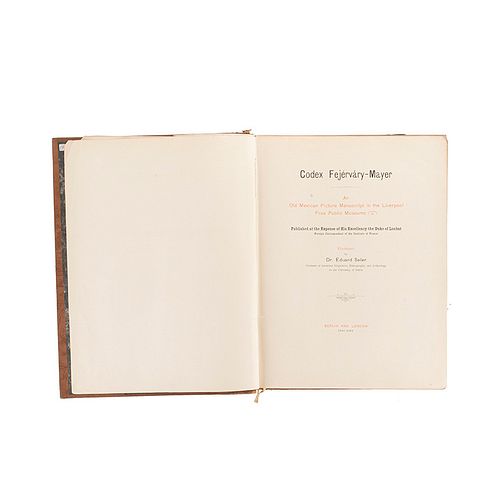 Seler, Eduard. Codex Fejérváry-Mayer. An Old Mexican Picture Manuscript. Berlín - London: T. and A. Constable, 1901 - 1902.