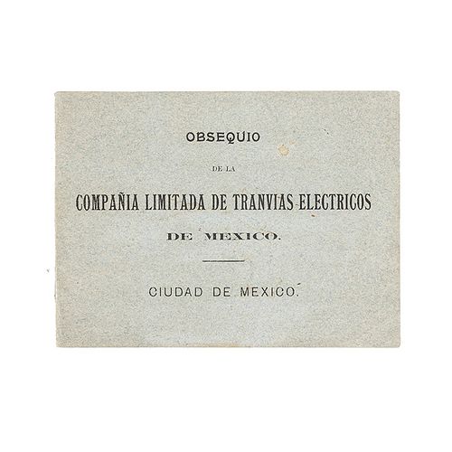 Visita en los Carros Especiales de la Compañía Limitada de Tranvías Eléctricos de México. México, 1907. Texto en inglés y español.