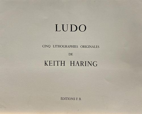 Keith Haring - Ludo 5 Original Lithographs Cover Sheet